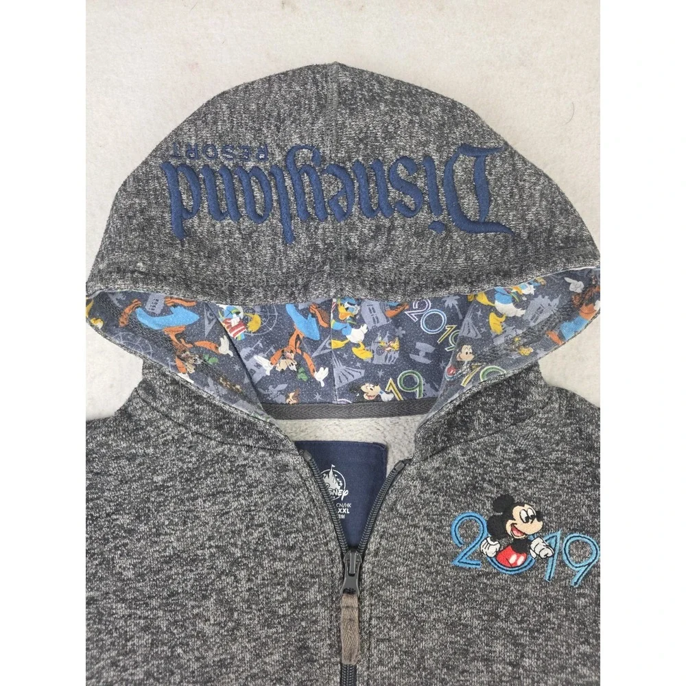 Walt Disney World Parks Youth XL Hoodie Jacket Mickey Goofy Embroidered‎ 2019